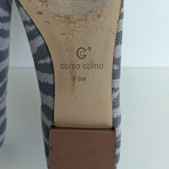 Corso Como Gray Fabric Pointed Toe Flats Women's 6 - Picture 8 of 10
